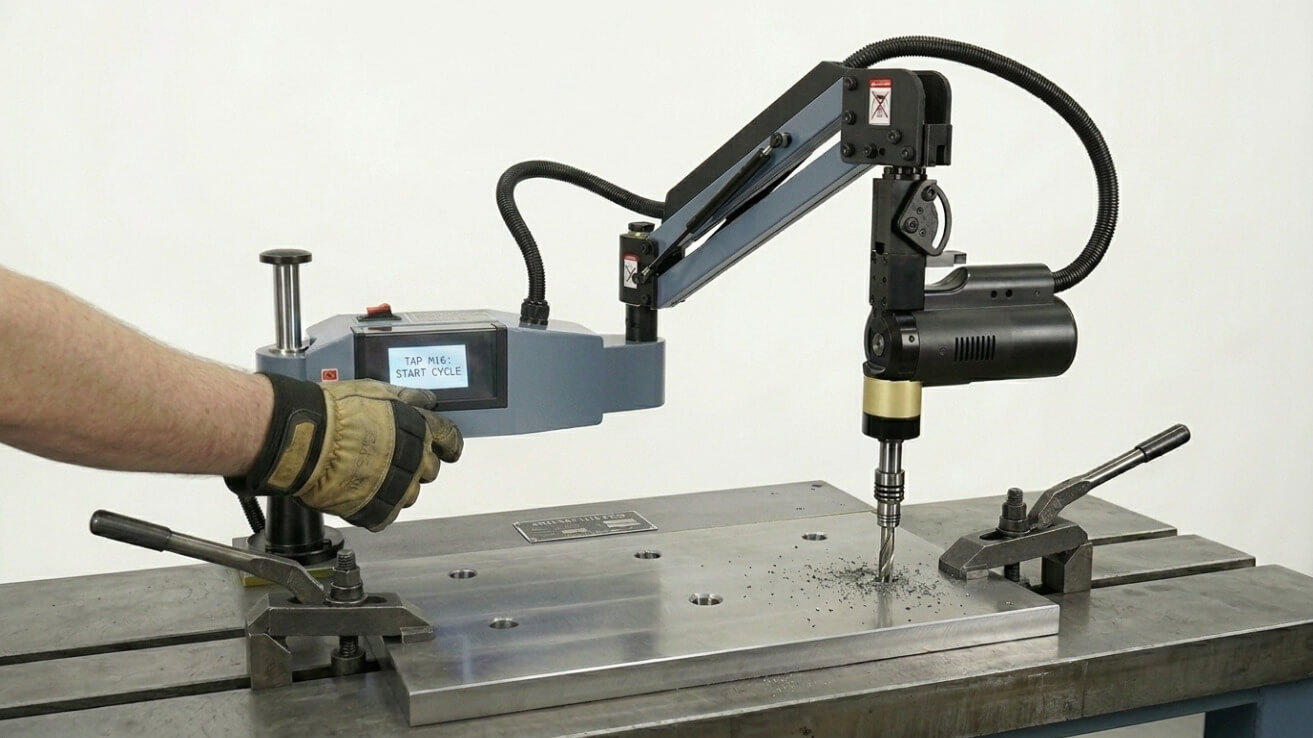 M16 tapping machine threading operation CNC workshop Secunderabad
